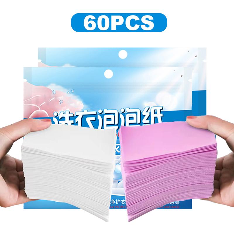 30/60PCS Laundry Tablets Soap Underwear Clothes Washing Powder Discs for Washing Machine Strong Concentrated Detergent Sheets