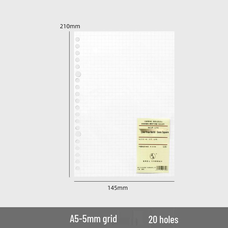 B5 Loose-Leaf Binder with DIY Plastic Coil Cover, Detachable A5/A4 Homemade Refillable Notebook