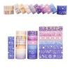 12 Rollen/Set Lila Stern Goldfolie Washi Tape Set Konstellationsserie Laser Masking Tapes für Scrapbooking DIY Schreibwarenset