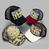 Fun Smiley Face Letter Print Baseball Cap Men'S And Women'S Sunshade Color Matching Personality Outdoor Mesh Truck Hat