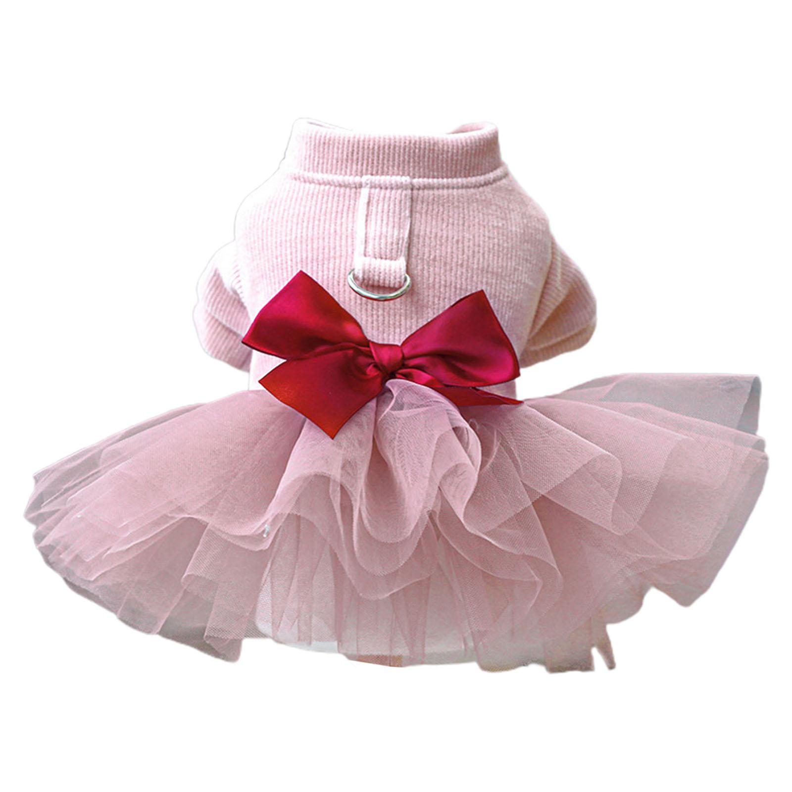 

Платье для щенков Платье принцессы для собак Платье для девочек-собачек Платье-пачка для собак Платье с бантами для собак Платья для маленьких собак Рождество XL