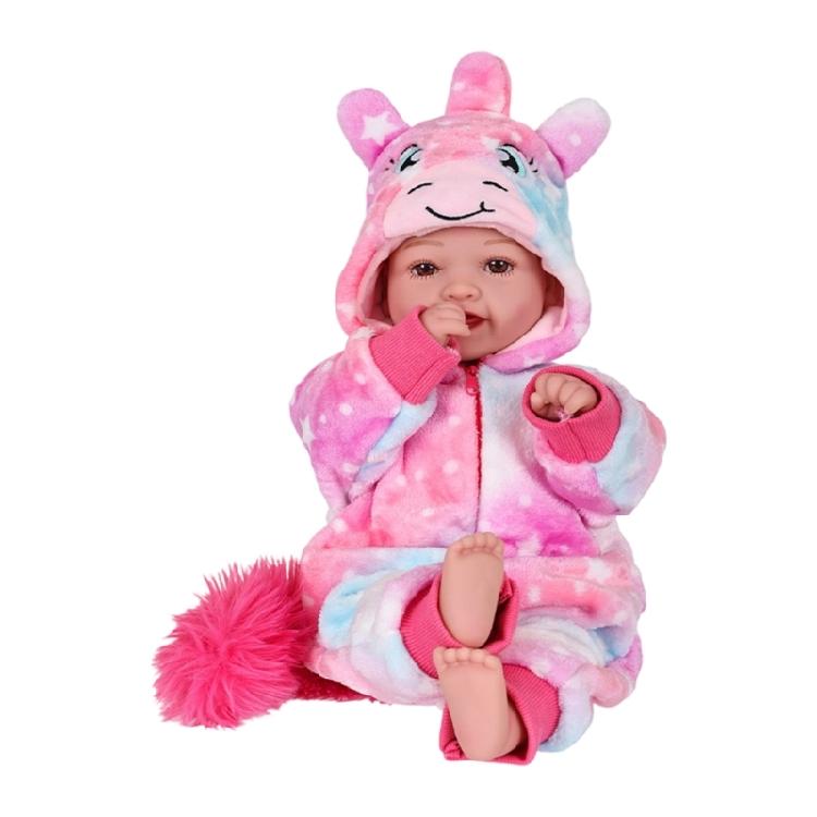 Reizende Puppenkleidung mit Tiermotiv für 43 cm Reborn-Puppen, Outfit-Set, weiches Polyesterkostüm für Kinder, Spielzeug zum Rollenspiel