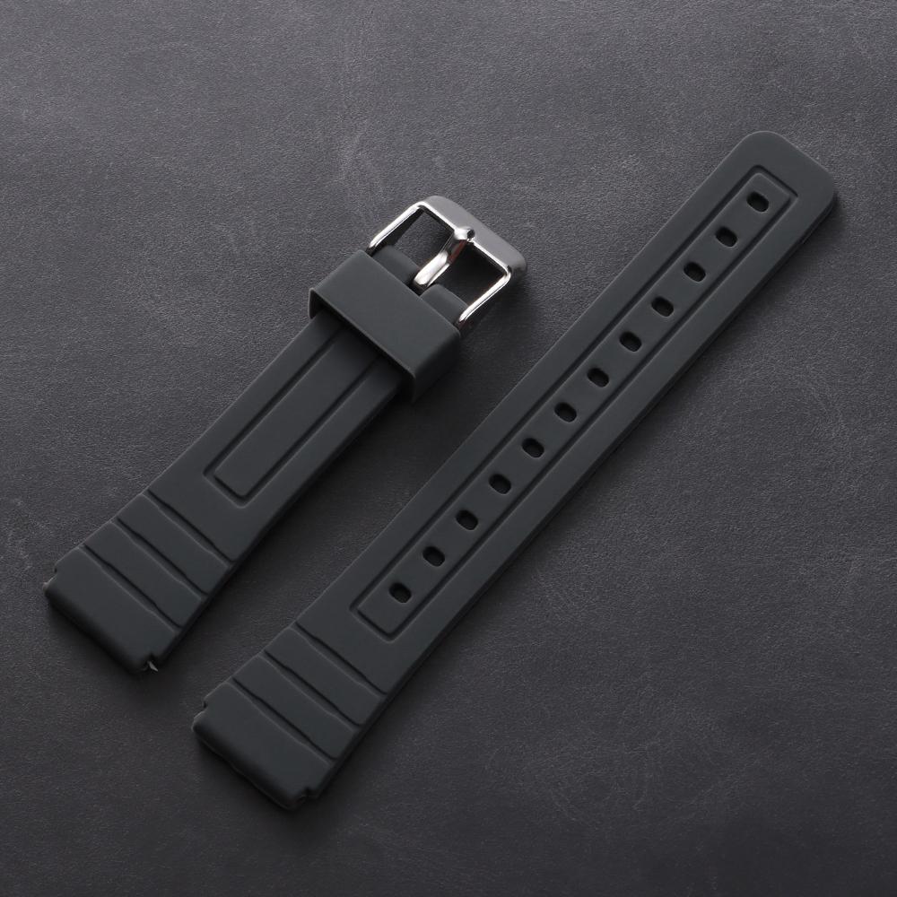 18mm Silicone Watch Strap for Casio W800H SGW400 F91W F84 F105/108 A158/168 AE1200/1300 Band F-91W F84 F105 Resin Soft Bracelet