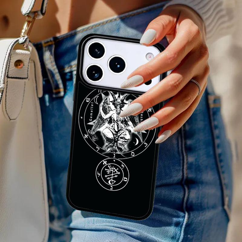 Satanic Pentagram Baphomet Phone Case For iPhone 17 Air 14 15 13 12 Max Cover For Apple 16e 11 Pro Max Plus Coque