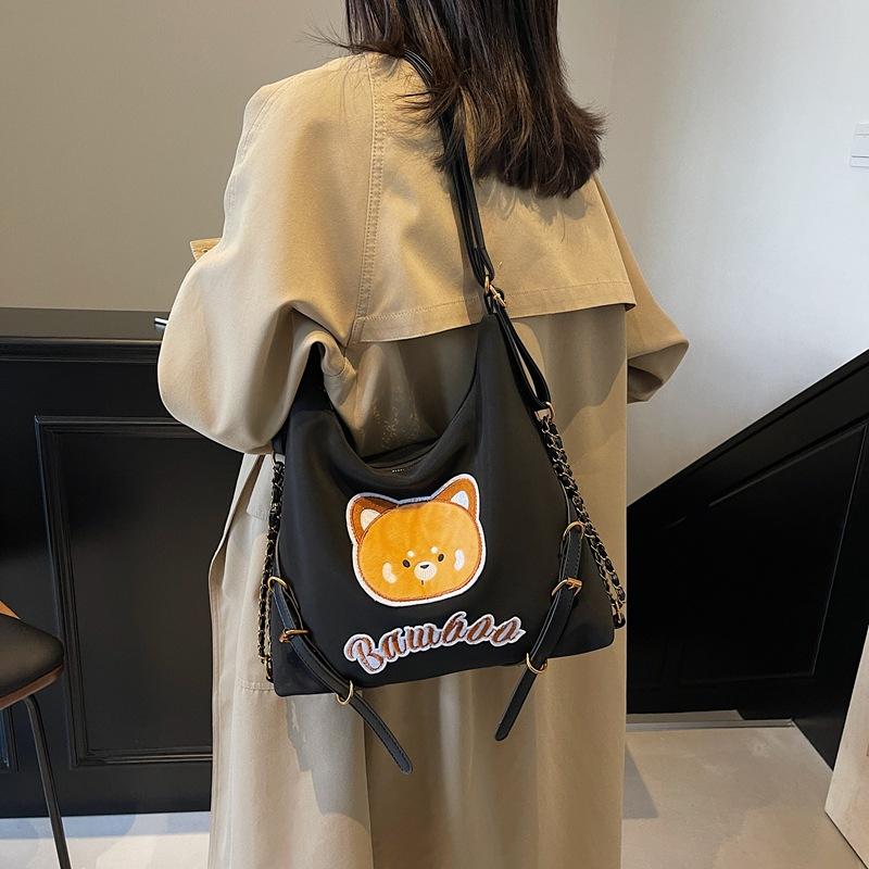 Large Capacity Women's Bag Autumn and Winter Urban Simple New Bag 2025 Letter Oblique Span Bag Fashionable Tote Bag Women's Bag Tide