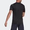 Adidas Crew Neck Short Sleeve Solid T-Shirt With Print Men Tops Black HE2474