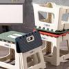 Compact Non-slip Folding Plastic Stool for Home, Bathroom, and Living Room