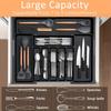 Silverware Organizer Expandable Kitchen Utensil Drawer Organizer Large Bpa Free Adjustable Cutlery Silverware Tray