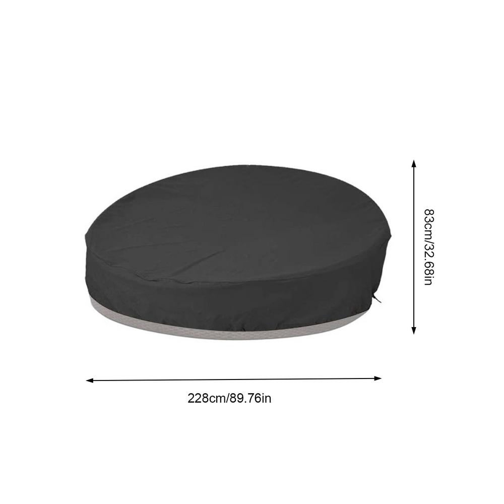 Outdoor Waterproof Daybed Cover Round Sofa Dust Cover Rain Snow Cover Garden Patio Furniture UV Fade Sofa Chair Protection Cover