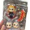 Durable 10cm Demon Slayer Kyojuro Rengoku Flame Hashira #1541 Action Figure Face Swappable Poseable Boxed Anime Collectible Figurine