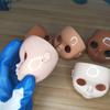 Blyth Doll Face Plate for diy blyth makeuo Including Back Plate and Screws White Black tan Skin Doll Makeup practice face shell