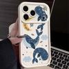 Cartoon Whale Patterned Phone Case For iPhone 17 Pro Max Air 16e 16 15 14 Pro Max 13 12 Pro 16 15 Plus Shockproof Silicone Cover