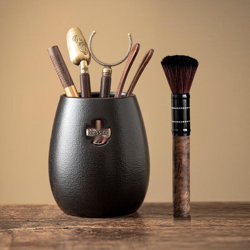 Ebony Wood Six Gentlemen Tea Ceremony Tool Set