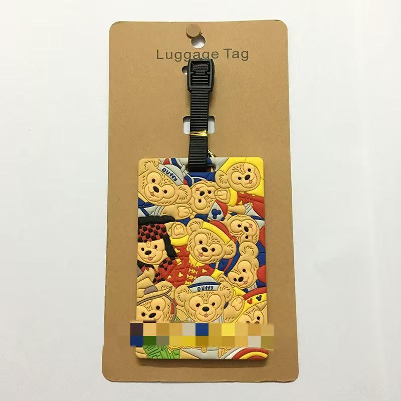 Cute Cartoon Bowknot Silicone Luggage Tag - White Palm Design