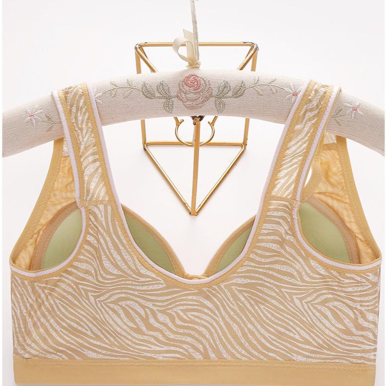 Großer BH mit Knopfleiste vorne, Sexy Leopardenmuster, Sammel-BH, Spitzen-Haltewäsche, Atmungsaktiver BH ohne Bügel