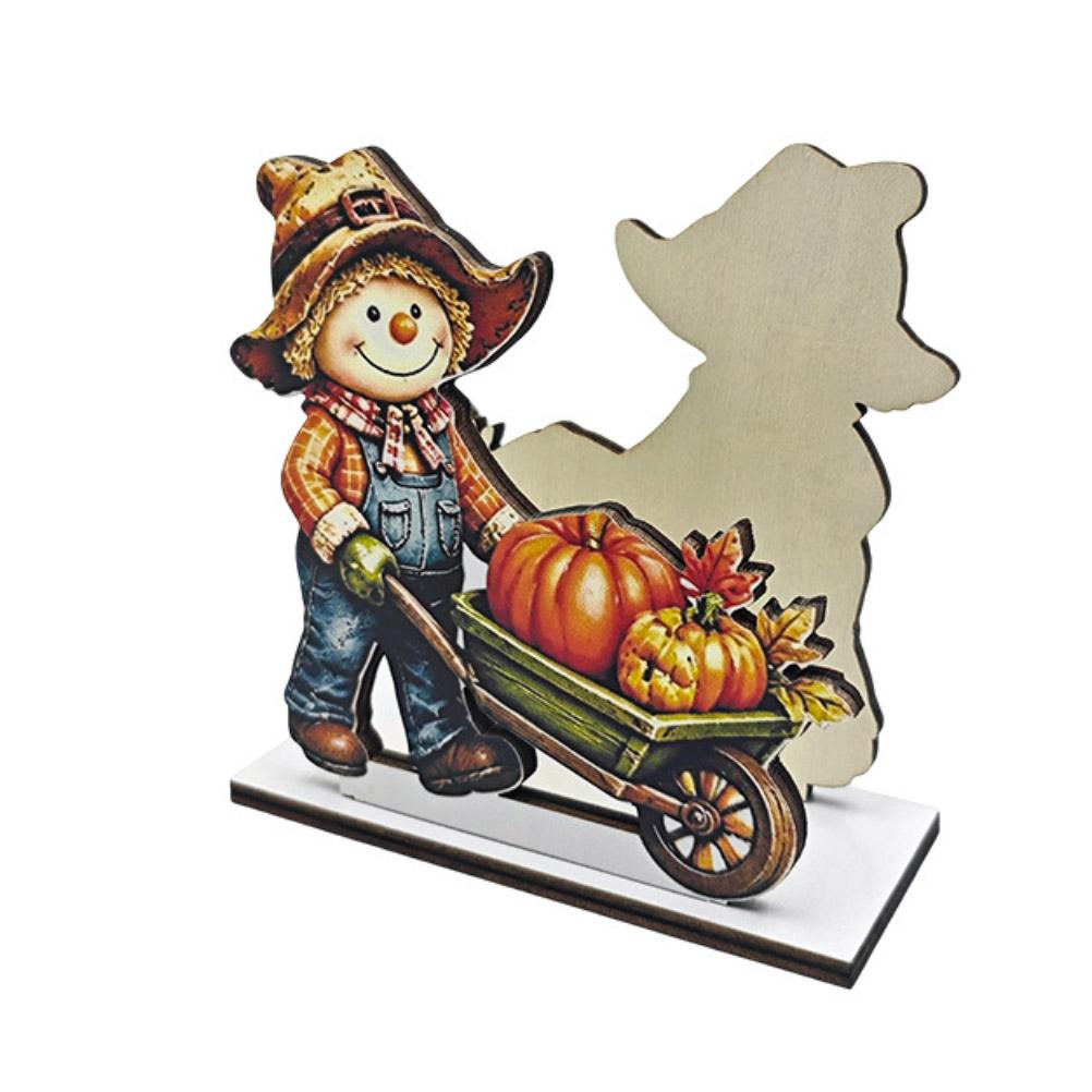 Wooden Napkin Holder with and Pumpkin Design, Thanksgiving Fall Tabletop Decor for Dining Room