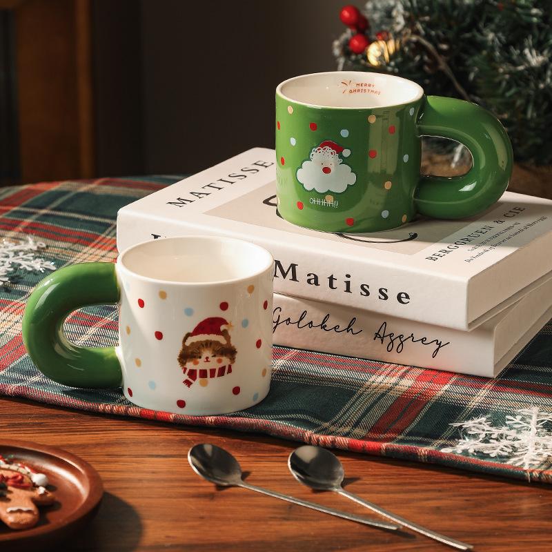 Christmas Ceramic Mug Gift Set High Value Creative Water Cup Coffee Cup Holiday Event Souvenir