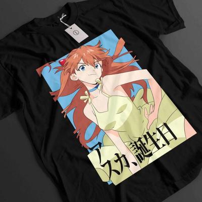 Letnia Nowa Koszulka Eva Unit 01 Koszulka Neon Genesis Evangelion dla Mężczyzn Kobiet Japońska Koszulka Anime Unisex Wysokiej Jakości Bawełna Góra z Krótkim Rękawem