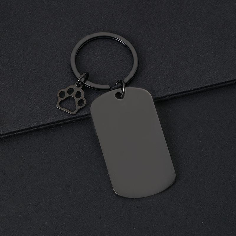 Breloczek do kluczy z łapą psa drukowaną laserowo - Międzynarodowy metalowy prezent