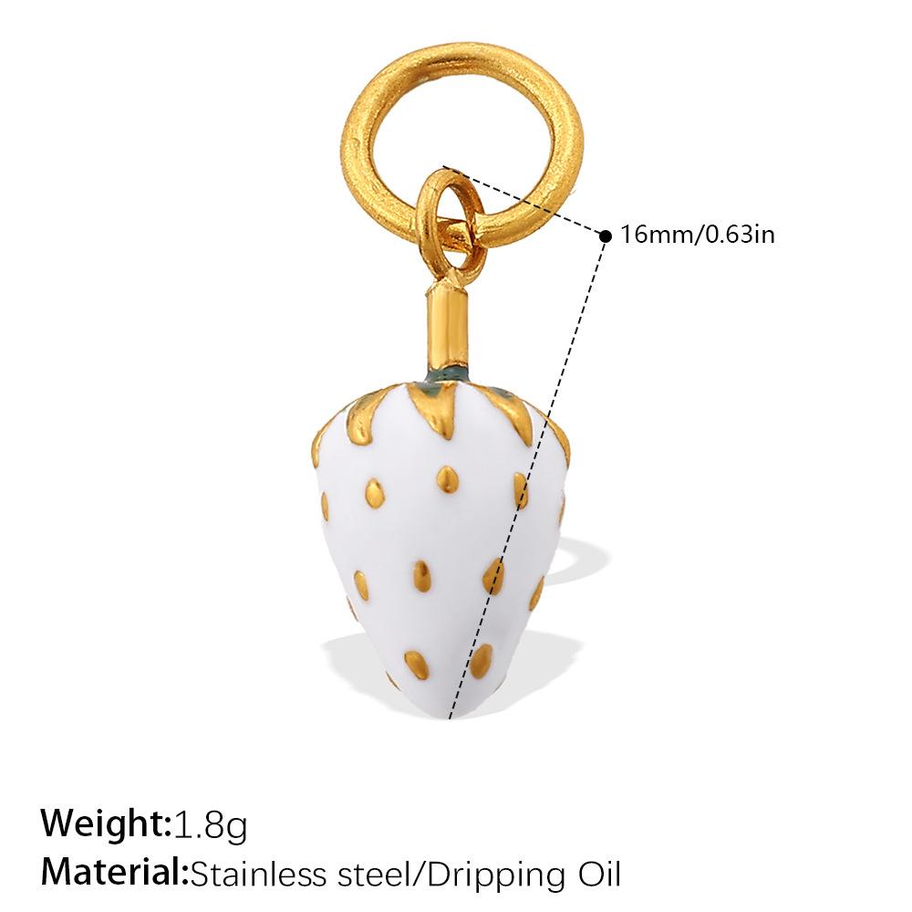 Creative Dripping Oil Colorful Three-Dimensional Diy Pendant Stainless Steel Gold-Plated Small Pendant Pendant Collection