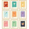 97 Decor Vintage Cocktail Poster - Bar Cart Accessories and Decor, Retro Cocktail Wall Art, Funky Drink Aesthetic Pictures, Colorful Preppy Bar Art