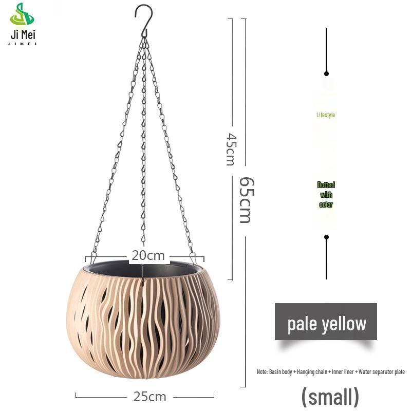 Outdoor Hanging Imitation Rattan Planter