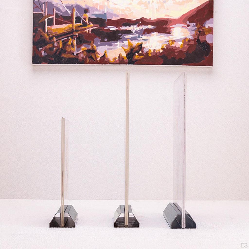 Acrylic Sign Holder Display Stand Vertical Paper Card Poster Double Sided for