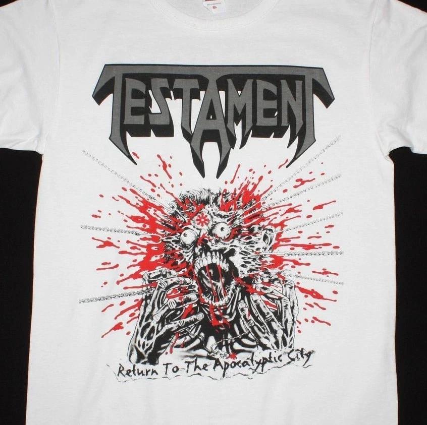 

Testament Возвращение к Апокалиптическим Черным Мужчинам Все размеры Футболка Подарок Семья Унисекс Футболка XXXXL
