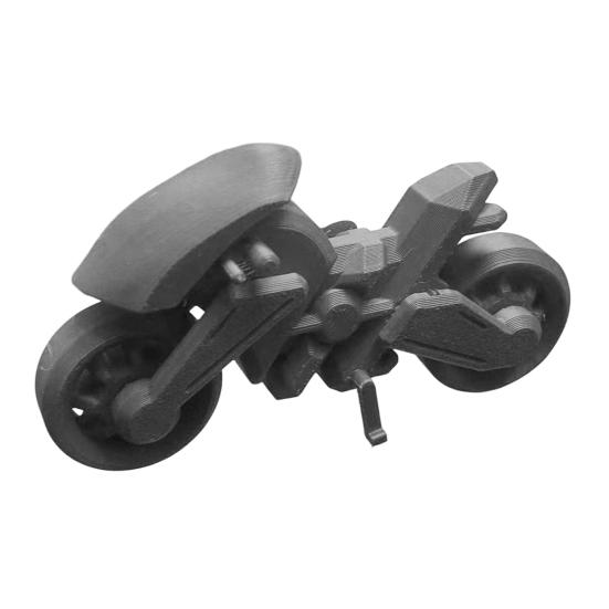 

3D Printed Motorcycle Figurine Movable Wheels Mini Desktop Ornament Sci-Fi Design Stress Relief Toy Creative Gift for Friends Home Office Decor чорний