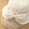 Fashion Bow Padded Bucket Hat Women's Autumn and Winter Casual Plush Basin Hat