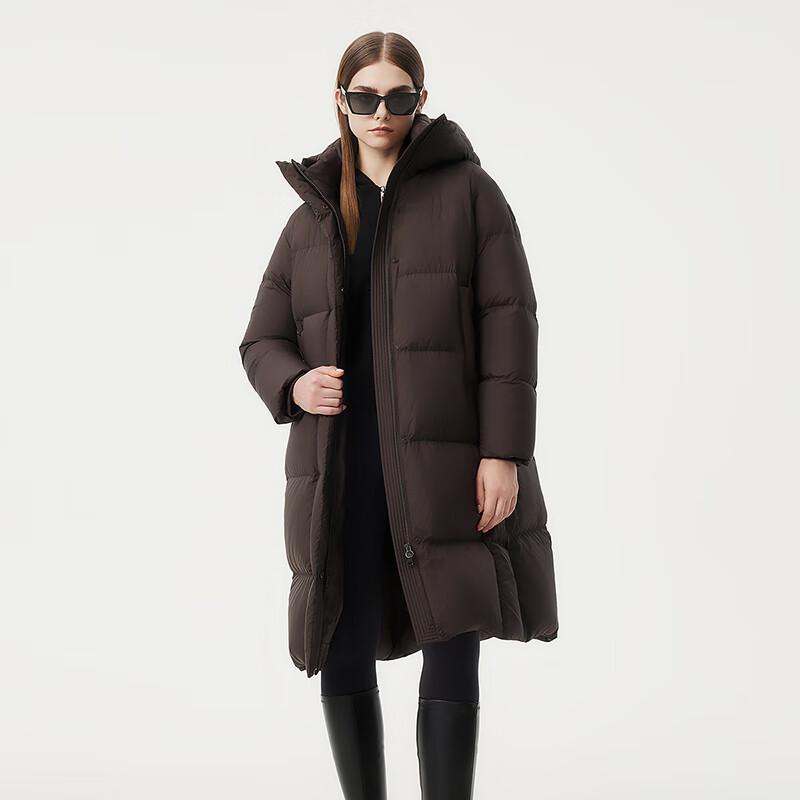 Tanboer Damen TBF530836Z Lange Verdickte Daunenjacke mit Kapuze