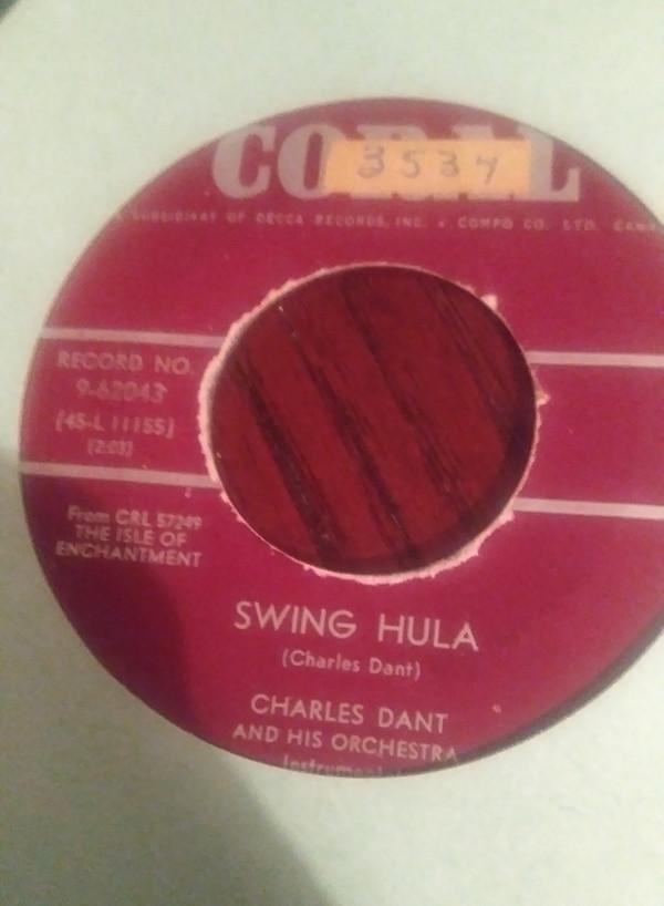 7inch Record CHARLES "BUD" DANT - Swing Hula 62043 Coral Canada Jazz Used