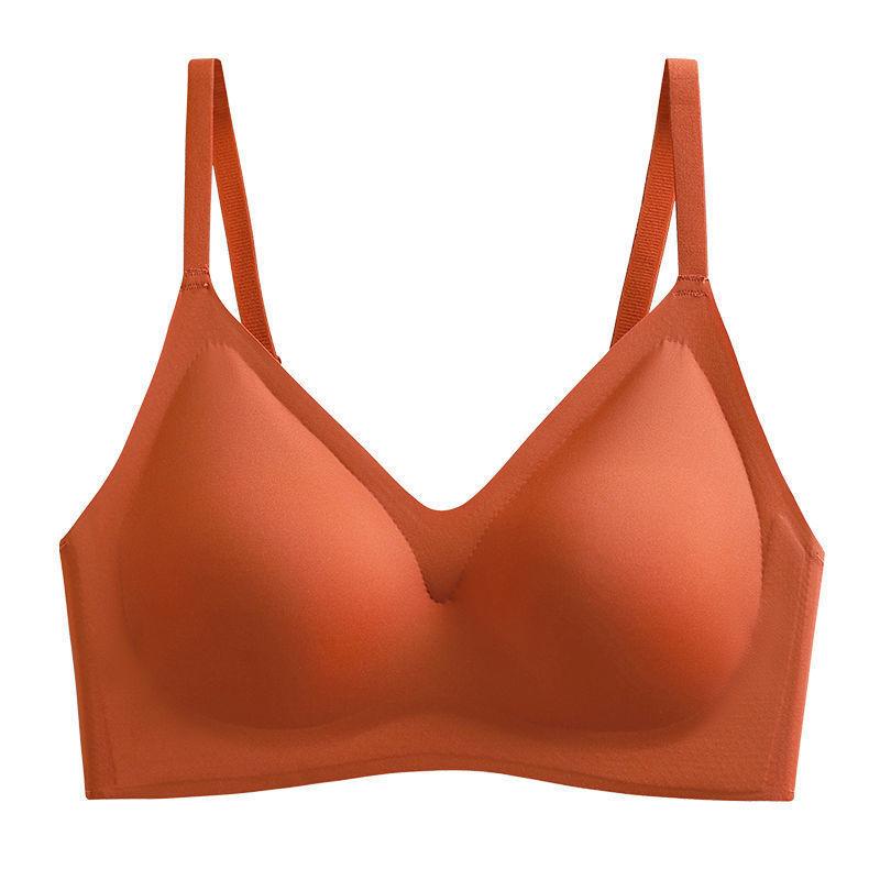 

FallSweet Seamless Bra for Women Push Up Bras Comfort Wireless Bralette Solid Color Brassiere Ladies Sexy Lingerie S червоний