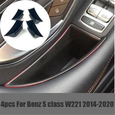 Dla Mercedes Benz Klasa S W222 S320 S350 S400 S500 2014-20 LHD Akcesoria samochodowe Uchwyt na drzwi Pudełko do przechowywania Uchwyt na telefon Tacka Kieszeń
