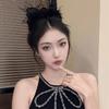 Elegance: Black Rabbit Ear Feather Tassel Claw Clip for Women – 2024 Autumn/Winter High-End Luxury Hair Accessory