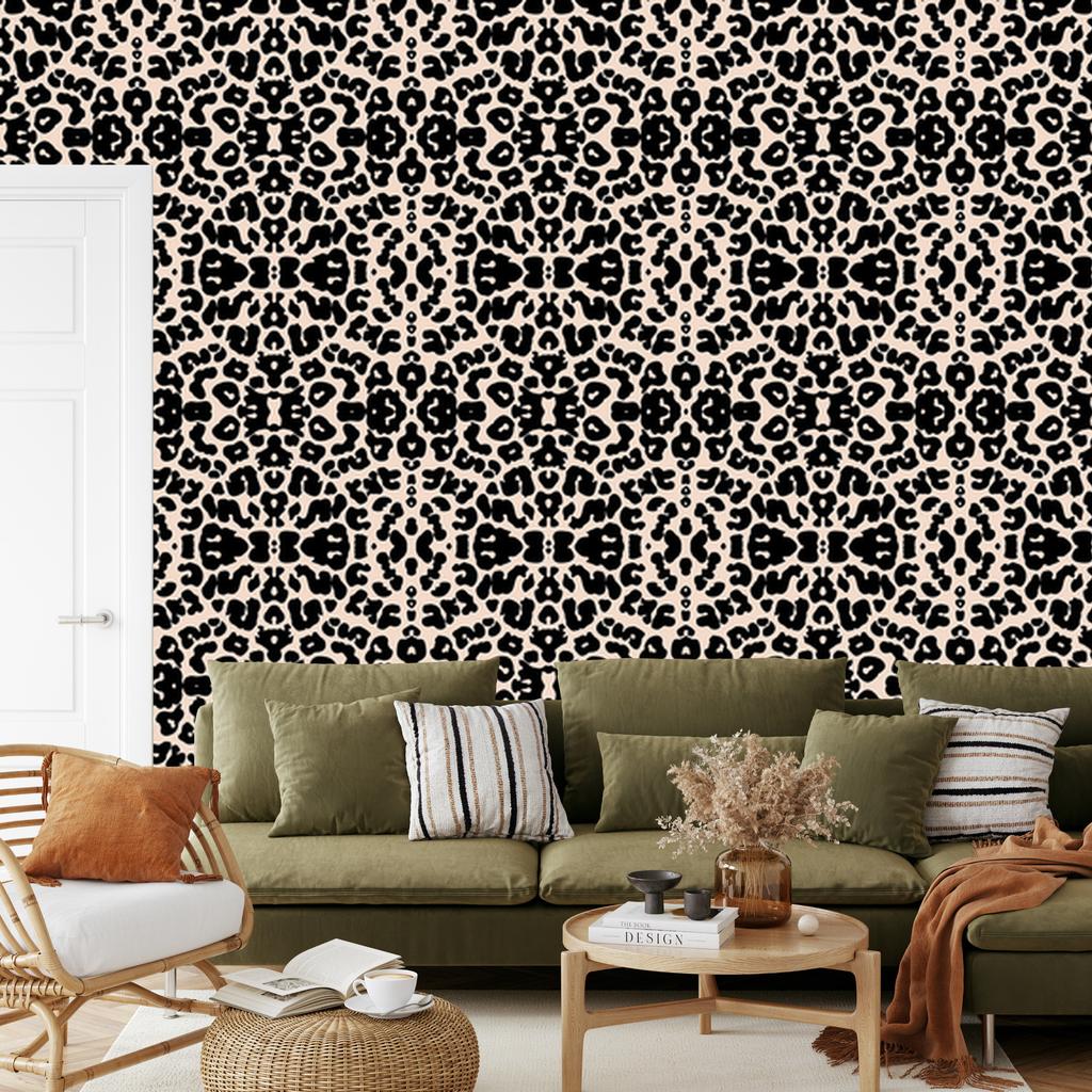 Animal Skin Wallpaper Brown, Beige and Black for Living Room and Bedroom 50x1000