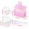 1 Set Triangular Plastic Sushi Rice Ball Maker Mould Onigiri Mold Set Kitchen Gadgets Stuff Transparent Bento Accessories