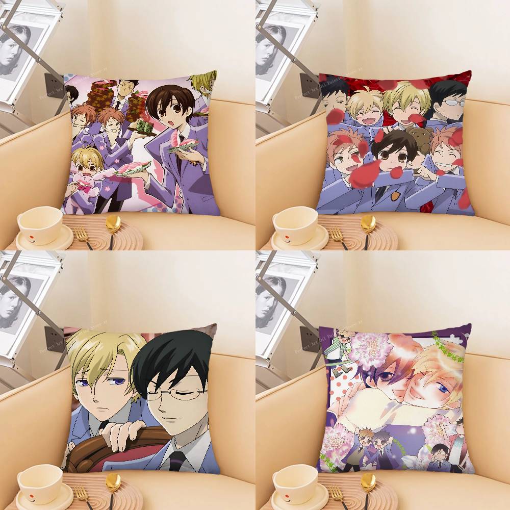 Pc Anime OOuran High School Host Club Pillow Case Fashion Square Pillowcase Bedroom Sofa Room Ins Decoration Leisure