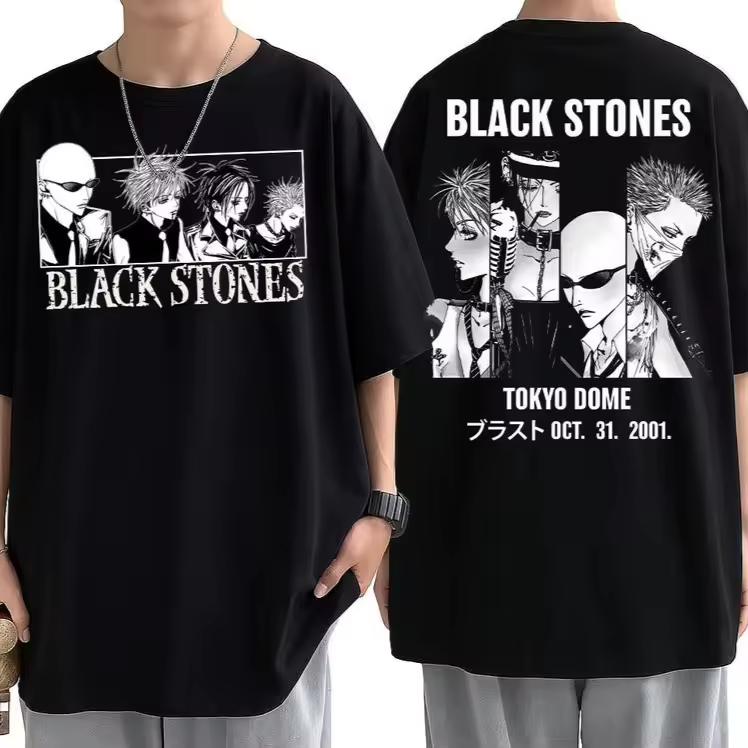 Summer Hot Sale Nana Anime Back Manga Graphic T Shirts Y2KUnisex Soft Cotton Short Sleeve O-neck Hip Hop Gothic Casual T-shirt