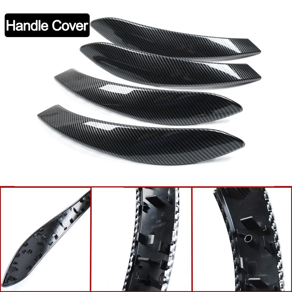 Carbon Fiber Car Interior Door Handle with Outer Cover Set Replacement For BMW 3 3GT 4 Series F30 F80 F31 F32 F33 F34 F35 F36