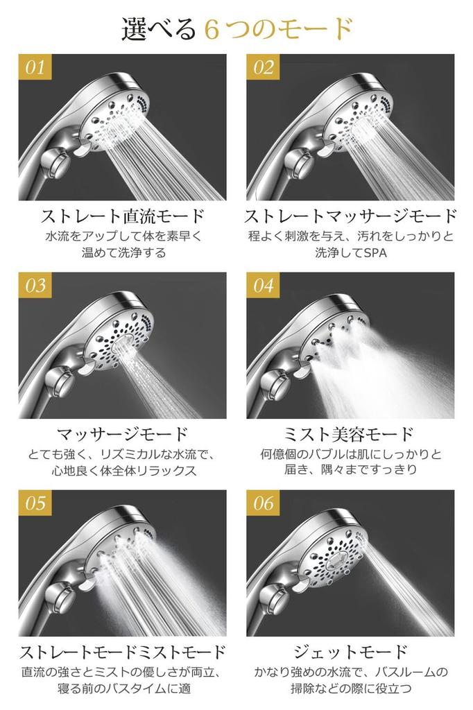 Bubble Shower Head professional bubbles that penetrate deep into the chlorine 6 water flow Shower head with water high water water water skin