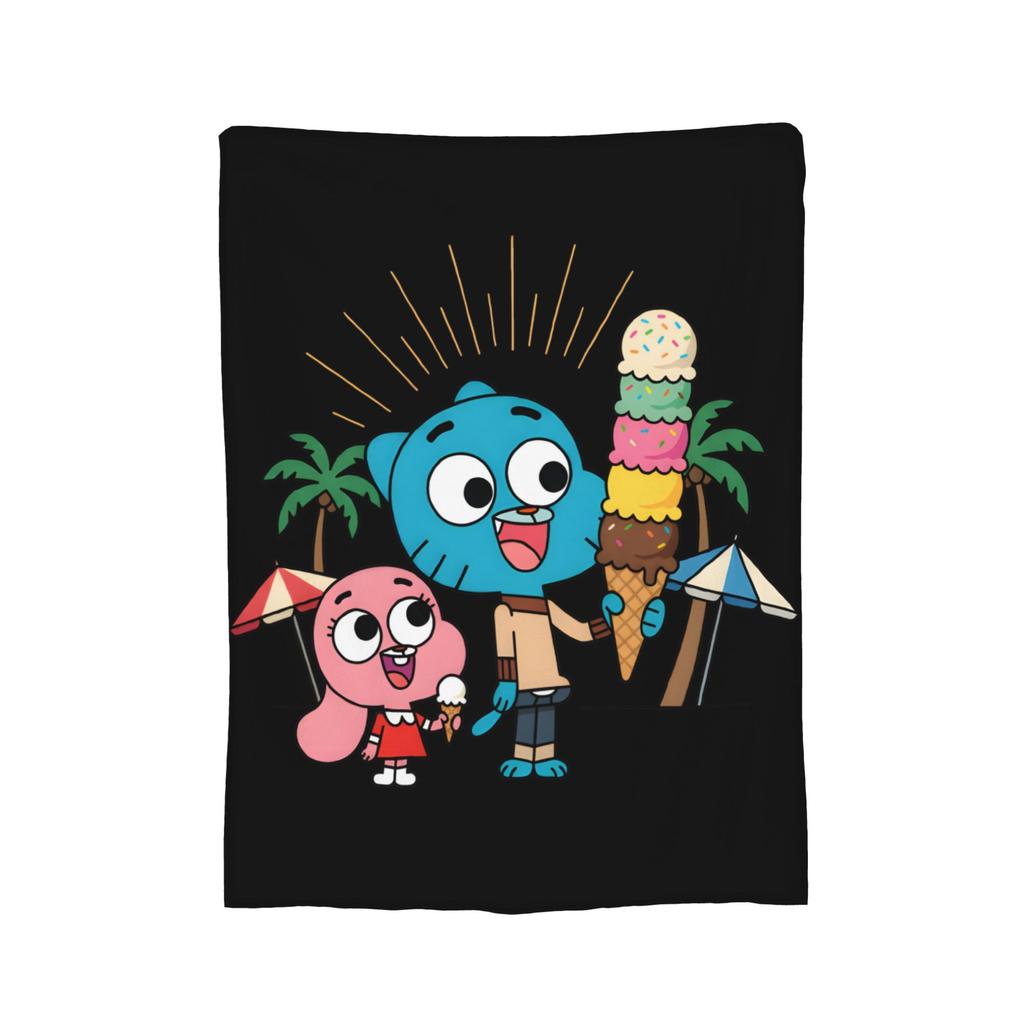 Gumballs Face Flannel Blanket Customized Throw Blanket for Home 150*125cm Plush Thin Quilt,