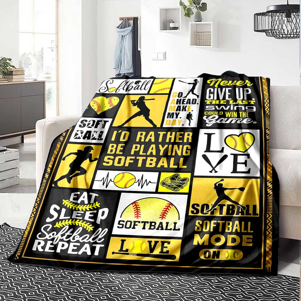 Sport Passion Poster Blanket Blanket Versatile for Couch Sofa Couch Office Bed Picnics Modern Style Gift for Travel, Home, Birthdays Y12
