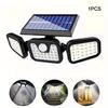 74 led solar wall light single pack