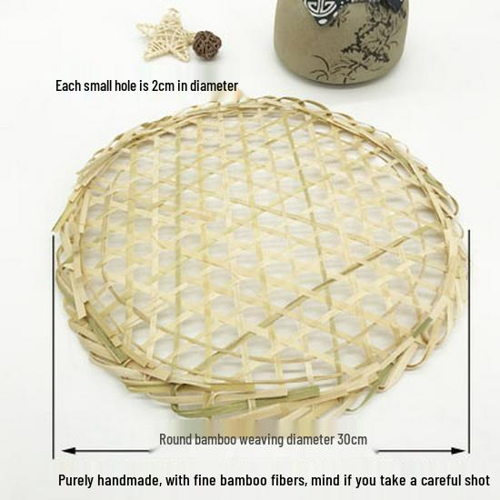 Handmade Bamboo Sieve - Creative Woven Kitchen Decoration