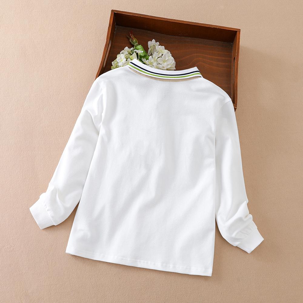 Boys Polo Shirt 2025 Spring Autumn Kids Long Sleeves Turn Down Collar Cotton Tops School Shirt for Boys 5-12 Years