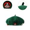 Christmas Beret Hat Women with Decoration Xmas Winter Warm French Beret Artist Hat for Cosplay Birthday New Year Holiday Travel