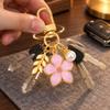 3D Flower Ball Flower Keychain Enamel Flower Key Holder Romantic Key Ring  Girls Women