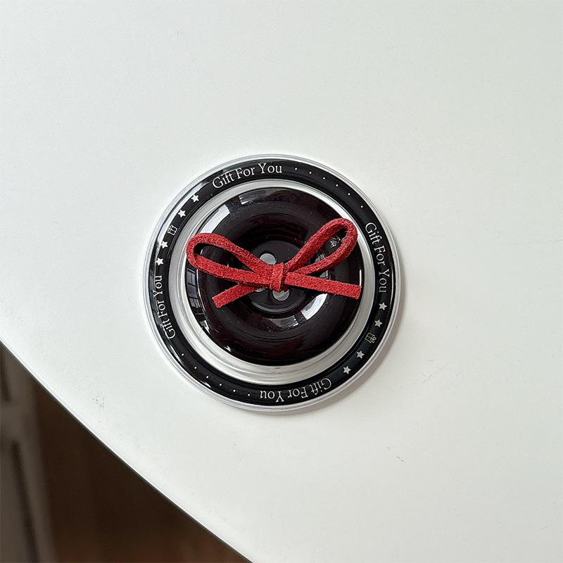 Magnetic Back Sticker Button Solid Color Bow Mobile Phone Airbag Bracket Niche Retractable Desktop Bracket Stable Creative