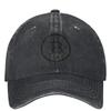 Bitcoin Logo Baseball Cap Black Stylish Women Men Hip Hop Dad Hats Sunproof Hunting Camping Snapback Cap Birthday Present